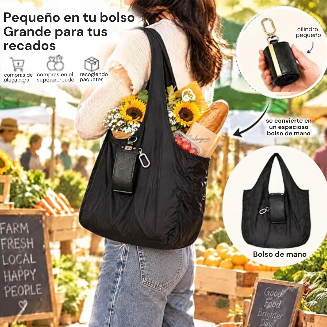 Bolso Plegable con Llavero Integrado